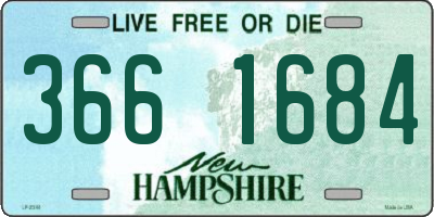 NH license plate 3661684