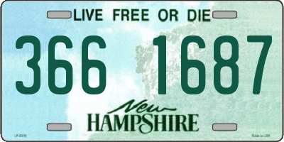 NH license plate 3661687
