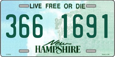 NH license plate 3661691