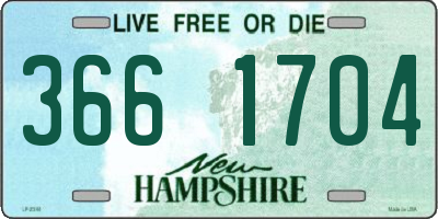 NH license plate 3661704