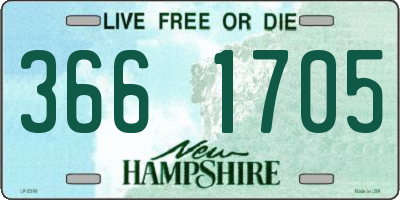 NH license plate 3661705