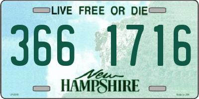 NH license plate 3661716