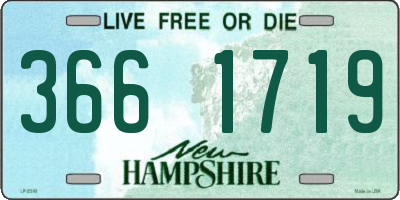 NH license plate 3661719
