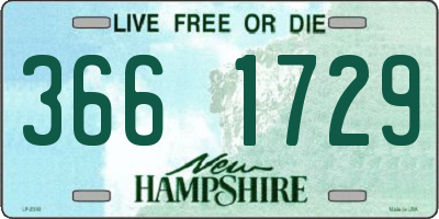 NH license plate 3661729