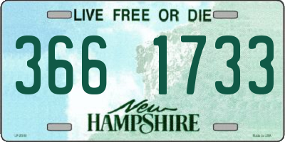 NH license plate 3661733