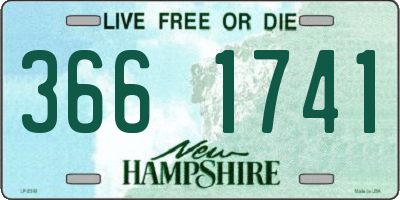 NH license plate 3661741