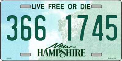 NH license plate 3661745