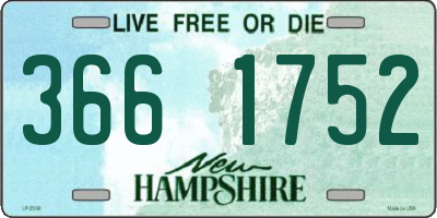 NH license plate 3661752