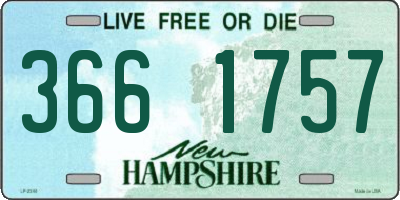 NH license plate 3661757