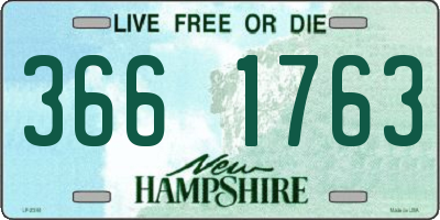 NH license plate 3661763