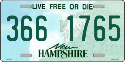 NH license plate 3661765