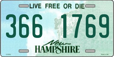 NH license plate 3661769