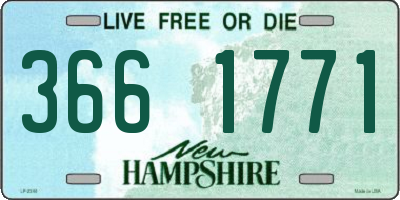 NH license plate 3661771