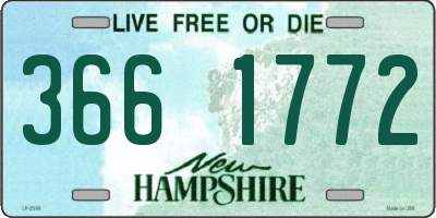 NH license plate 3661772