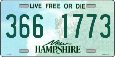 NH license plate 3661773