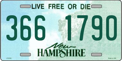 NH license plate 3661790
