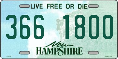 NH license plate 3661800
