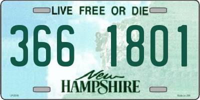 NH license plate 3661801