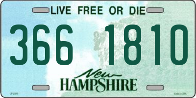 NH license plate 3661810