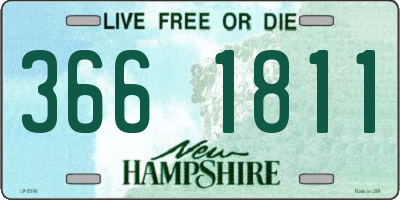 NH license plate 3661811