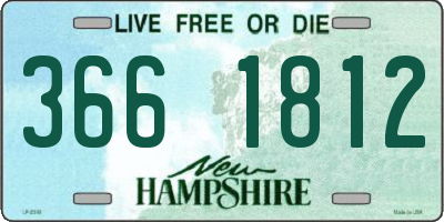 NH license plate 3661812