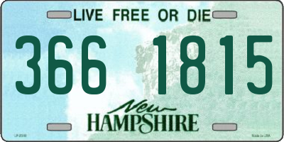NH license plate 3661815