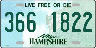 NH license plate 3661822