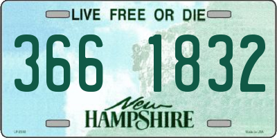 NH license plate 3661832
