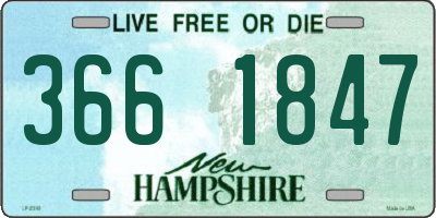 NH license plate 3661847