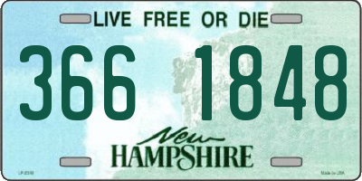 NH license plate 3661848