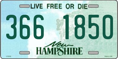NH license plate 3661850