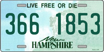 NH license plate 3661853