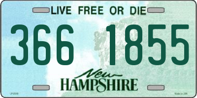 NH license plate 3661855