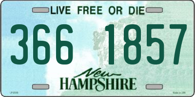 NH license plate 3661857