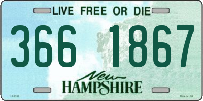 NH license plate 3661867