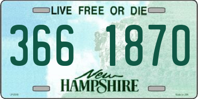NH license plate 3661870
