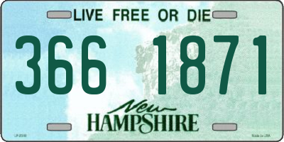 NH license plate 3661871