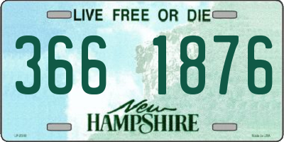 NH license plate 3661876