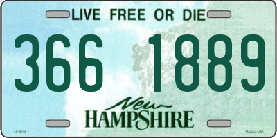 NH license plate 3661889