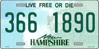 NH license plate 3661890
