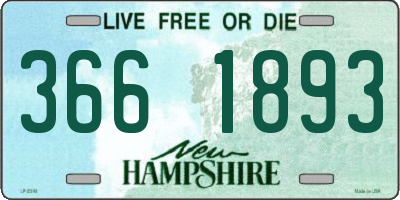 NH license plate 3661893