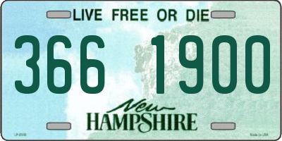 NH license plate 3661900