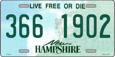 NH license plate 3661902