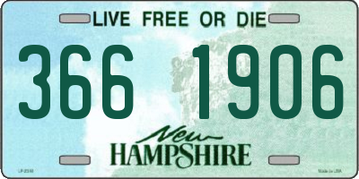 NH license plate 3661906