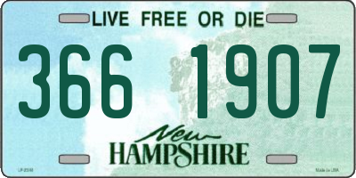 NH license plate 3661907