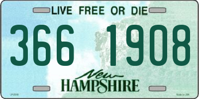 NH license plate 3661908