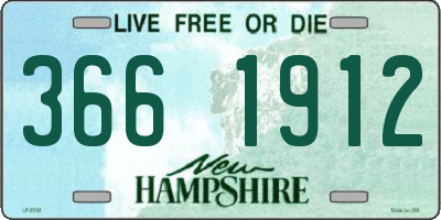 NH license plate 3661912
