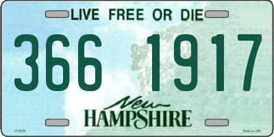 NH license plate 3661917