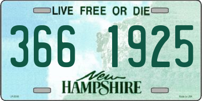 NH license plate 3661925