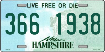 NH license plate 3661938